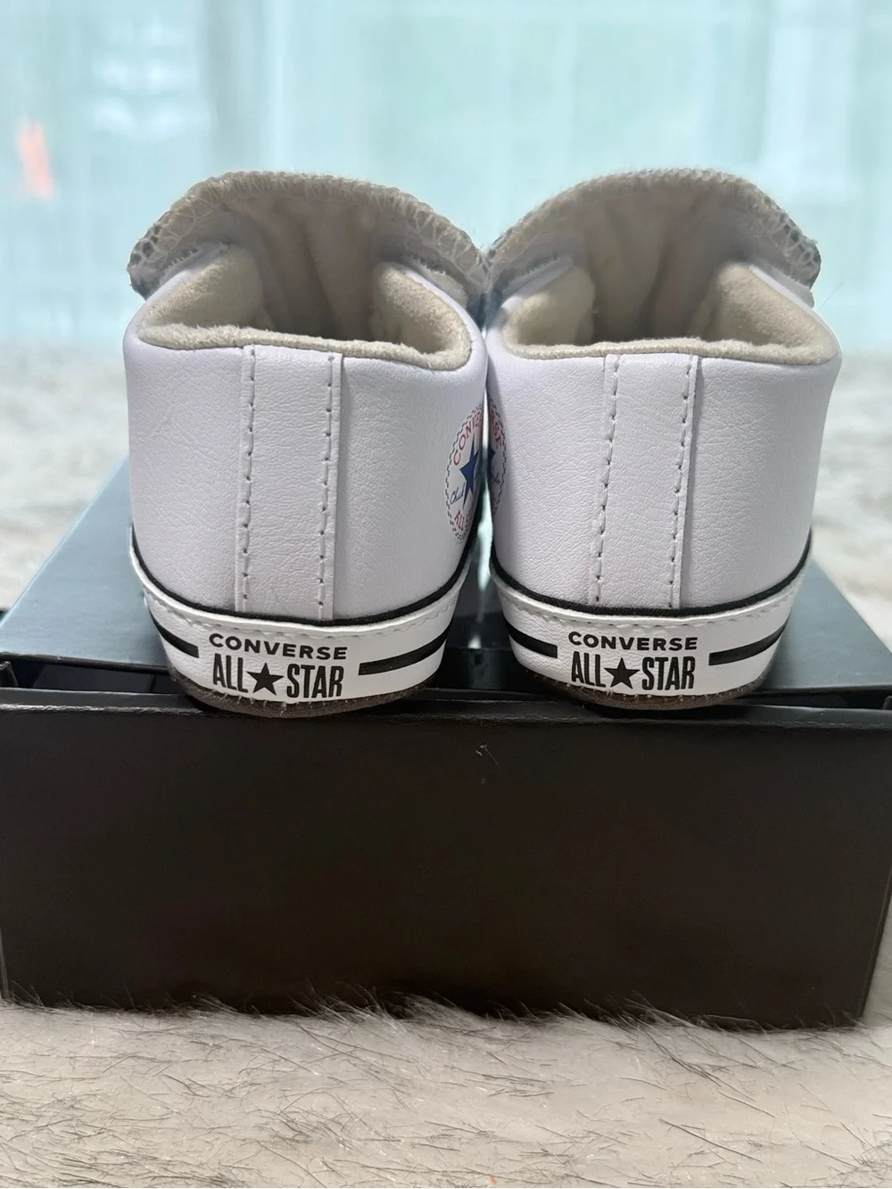 Converse White & Navy Toddler High-Top Sneakers